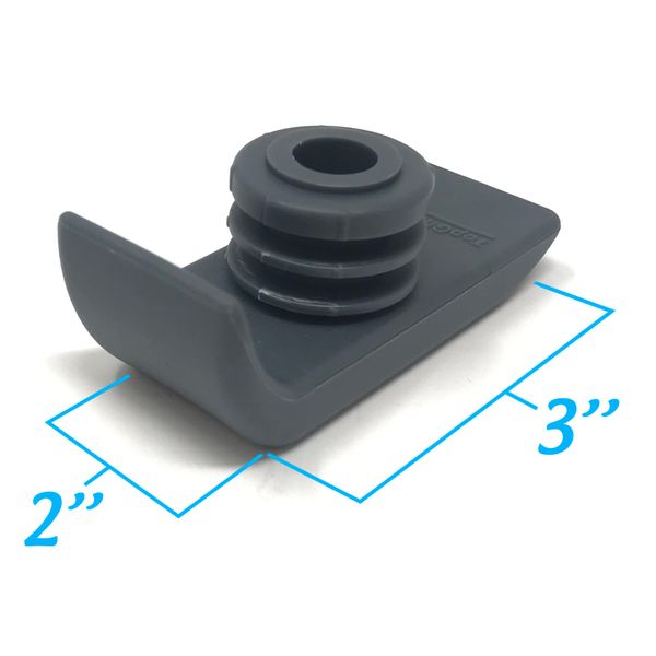 1 Pair Durable Ski Glides for Drive Walkers (Gray)