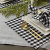 DII Placemat Set, Cotton, Black