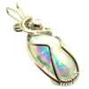 Angel Aura Gemstone Sterling Silver Wire Wrapped Pendant 03
