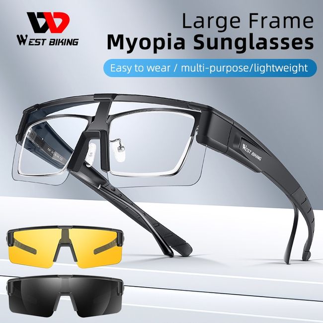 Vintage Polarized Sunglasses Men Wear Over Myopia Prescription Glasses  Photochromic UV400 Eyewear Night Vision Driving Goggles