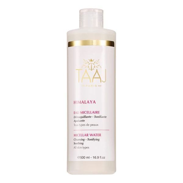 TAAJ | Micellar Water - HIMALAYA | Cleanses, Tones & Soothes Skin | Removes Make-Up & Removes Impurities | Soft & Flexible Skin | Fresh & Luminous Complexion | All Skin Types | Vegan | 500 ml