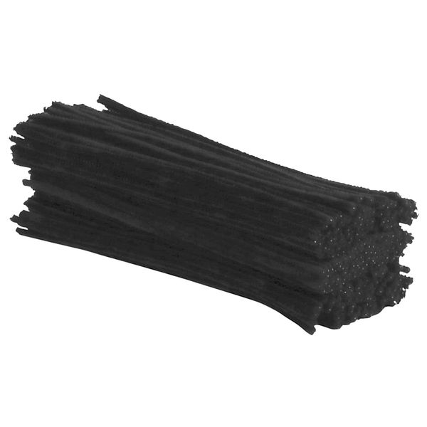 Iconikal Black Pipe Cleaners Craft Chenille Stems for DIY Art Supplies, 350-Count