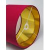 Raspberry Pink Velvet Mirror Gold Drum Lampshade