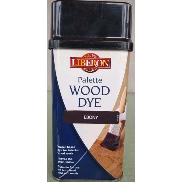 Liberon Palette Wood Dye Water Based Wood Stain Ebony 250ml