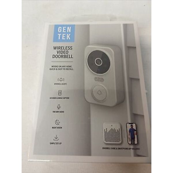 Gentek Wireless Video Doorbell Night Vision Doorbell Chime/Alerts Two Way Audio