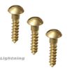 #12 x 3" Solid Brass Wood Screw Slotted Round Head Qty 250