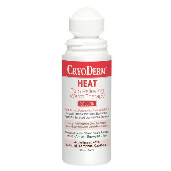 Cryoderm Heat Roll-On 3 oz.