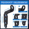 2pcs Motorcycle mounting Bracket Motorcycle spot Light Headlight Support Relocation Bracket Metal Holder Black (Black)