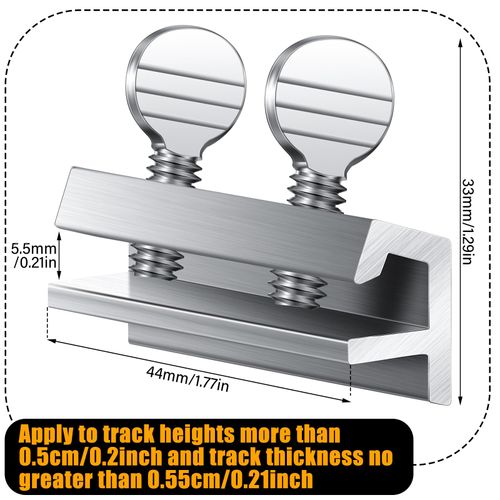 Boao 25 Sets Sliding Window Locks Aluminum Metal Window Security Safety Locks with Keys Silver Adjustable up and Down Stopper Proof Home Door Patio Guard(2 Keys)