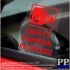 4 x Safety Camera Recording-RED-Internal Stickers-CCTV,Car,Taxi,Warning,Security