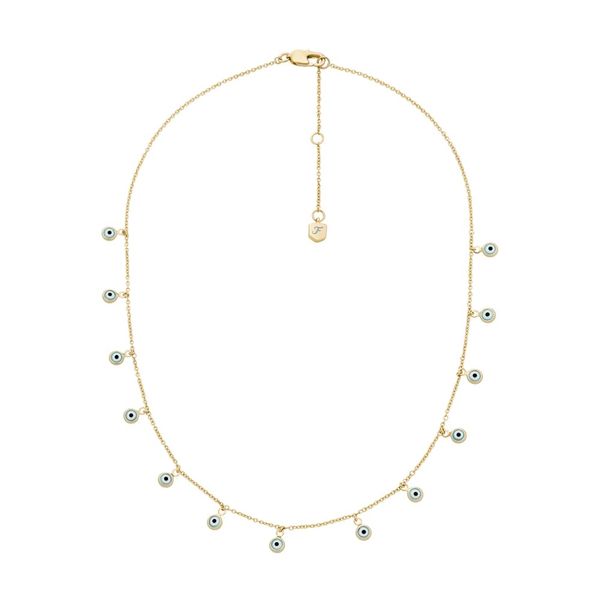 FOSSIL Women's Brass with lobster clasp closure necklace