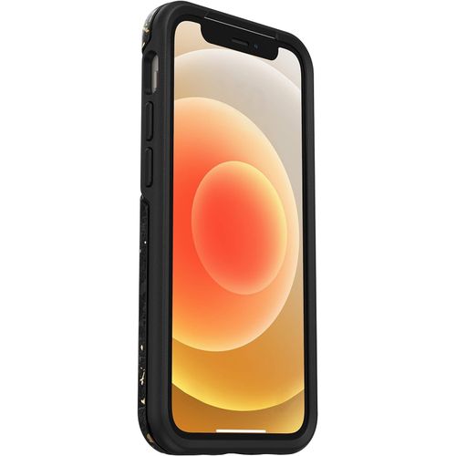 OtterBox Symmetry Case for iPhone 12 mini, Shockproof, Drop proof, Protective Thin Case, 3x Tested to Military Standard, Black/Gold