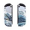 eXtremeRate The Great Wave Soft Touch Joy con Handheld Controller Housing (D-Pad Version) with Full Set Buttons, DIY Replacement Shell Case for Nintendo Switch Joycon & Switch OLED Joy con