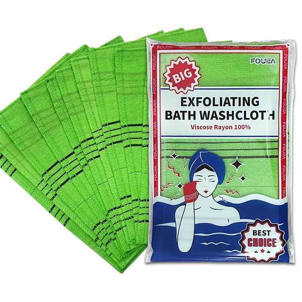 FOUBA Asian Exfoliating Bath Washcloth (Large - 10 pcs)