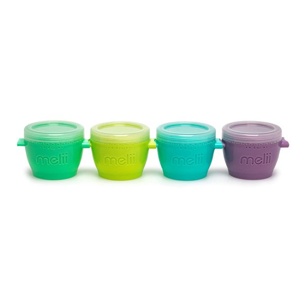 melii Snap & Go Baby Food Freezer Storage Containers & Snack Containers, 4 oz / 118 ml