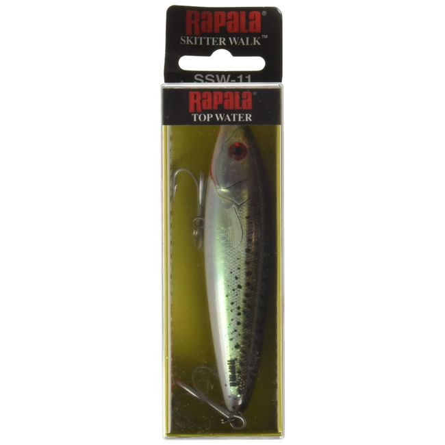 Rapala Saltwater Skitter Walk 11 Fishing lure, 4.375-Inch, Holographic Silver