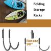 2 PCS Folding Kayak Storage Wall Mount Hanger Rack for Canoe Paddle Kayak Hook