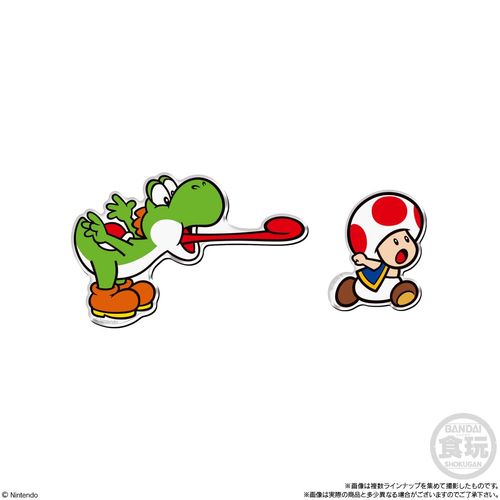 BANDAI Acrylic Super Mario Character Magnetism (Set of 14), Candy Toy, Chewing Gum (Super Mario)
