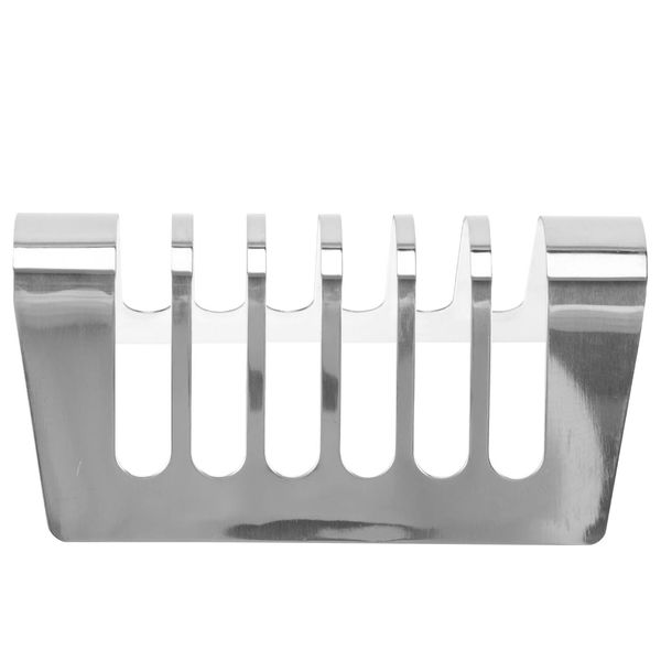 TOPBATHY Toast Rack 6 Slice Holes Stainless Steel Toast Bread Display Holder Breakfast Toast Stand Cocktail Napkin Holder for Home Restaurant Silver