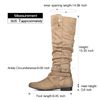 mysoft Women's Knee High Boots Flat Warm Fall Boots with Side Zipper