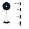 YOTO 300 Pieces Rubber Bobber Stops,6 in 1 Float Sinker Stopper,Oval Shape Column Shape Weight Stops Available