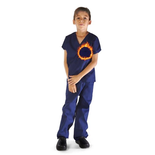 M&M SCRUBS Super Soft Children Scrub Set Kids Dress up (12/14, True Navy Blue)