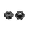 uxcell Clamping Handle Screw Knobs Handle M8 Threaded Through Hole Star-Shape