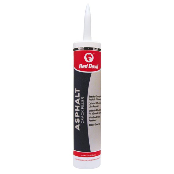 Red Devil 0637 Acrylic Asphalt Crack Filler Sealant, 1 Pack, Black