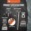 Window Cleaning Kit Replacement Handles – 126cm Professional Window Cleaning Equipment Aluminium Extension Pole (Extra Handle Sections - 3pc)
