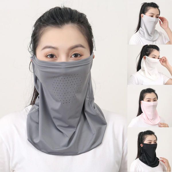 UV Protection Mask Outdoor Neck Wrap Cover UV Protection Face Scarf Sports Mask Dustproof Riding Soft Neck Ear Hook