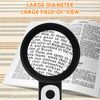 JMH Magnifying Glass with Light, 30X Handheld Large 18LED Cold and Warm Light with 3 Modes, Illuminated Magnifier for Seniors Reading, Inspection, Coins, Jewelry, Exploring