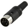 2x - 6 Pin DIN Plug Male Solder Cable Connector - Computers Audio/Video PC BBC