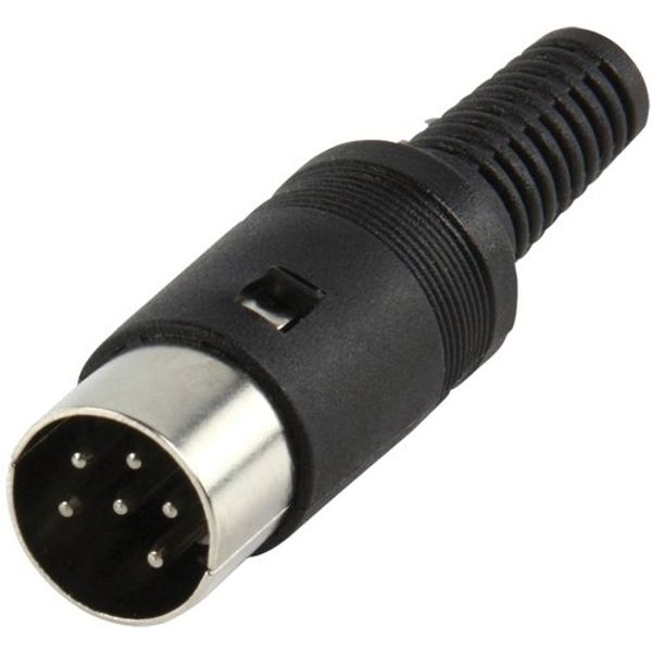 2x - 6 Pin DIN Plug Male Solder Cable Connector - Computers Audio/Video PC BBC
