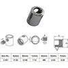 Black Rigid Shaft Coupling Connector, Cylindrical Bore with Set Screw (10 Pack)