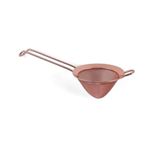 Chabrias Fine Mesh Cocktail Strainer Small Sieve- Stainless Steel - 23 x 7.8 x 4.6cm - Professional Bartending Tool (Copper)