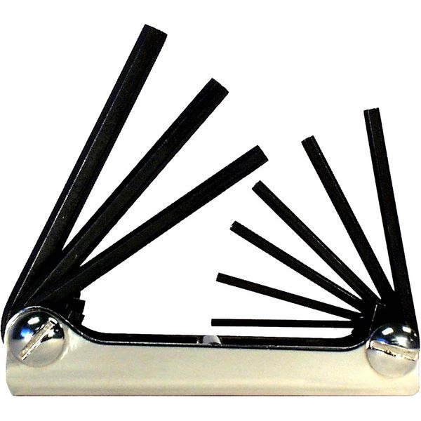 EKLIND 20912 Steel Handle Fold-up Hex Key allen wrench - 9pc set SAE Inch Sizes .050-3/16