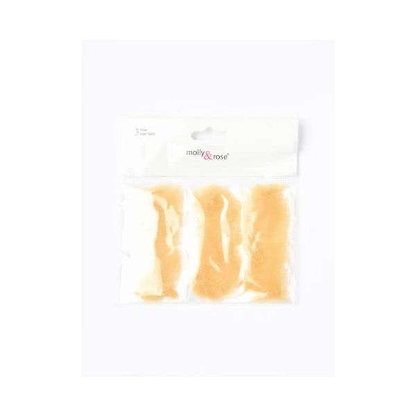 Pack of 3 Fine Hair Nets, Blonde