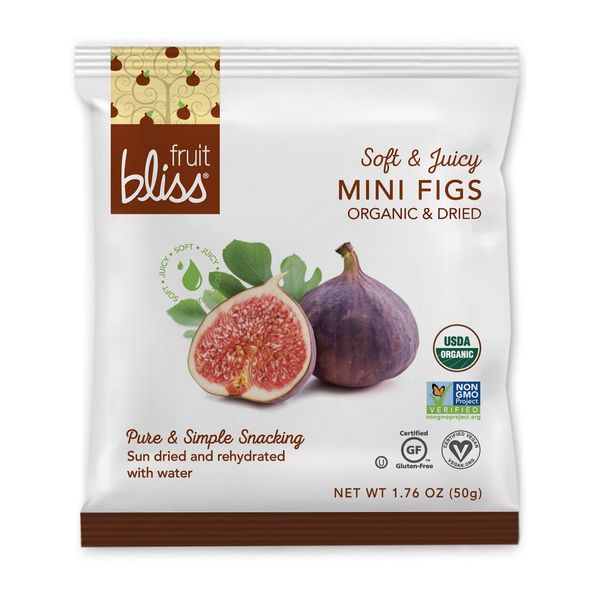 Organic Turkish Figs Dried Fruit Snacks, Sweet, Soft & Juicy Sun-Dried Figs – Healthy Snacks for On the Go – Organic Figs Treats are Non-GMO, Gluten-Free, Vegan Fig Snacks (12 Mini Packs–1.76 oz. ea)