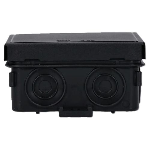 Voxura Wet Room Surface-Mounted Junction Box 75 x 75 x 37 mm IP55 Junction Box AP Black Pack of 10
