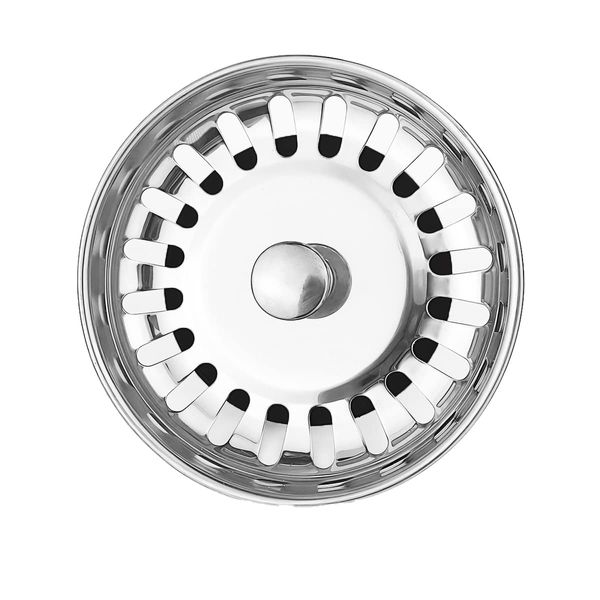 Qrity 73mm Kitchen Sink Strainer Plug, Strainer Waste Plug Stainless Steel Kitchen Sink Strainer Plug