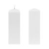Mega Candles - Unscented 2"x 6" Square Dome Top Pillar Candle, White 6PCS