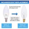 LED Candelabra Bulbs 40W Eqv E12 Base 6 Pack Non-Dimmable Warm White 2700K