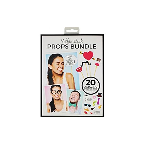 Holland Plastics Original Brand Selfie Stick Props Bundle - Includes 20 Amazing Props