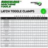 500LB VERTICAL U-HOOK FLG BASE LATCH CLAMP STAINLESS STEEL