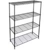  4 Shelf Wire Shelf Rack djustable Kitchen Storage Steel Rack Organizer Black