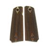 Walnut Double Diamond Fine Checkered Full Size 1911 Grips
