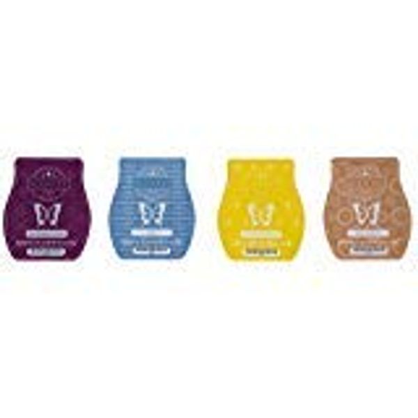 Scentsy Bar 4-Pack (Black Raspberry Vanilla, Baked Apple Pie, Luna, Coconut Lemongrass)