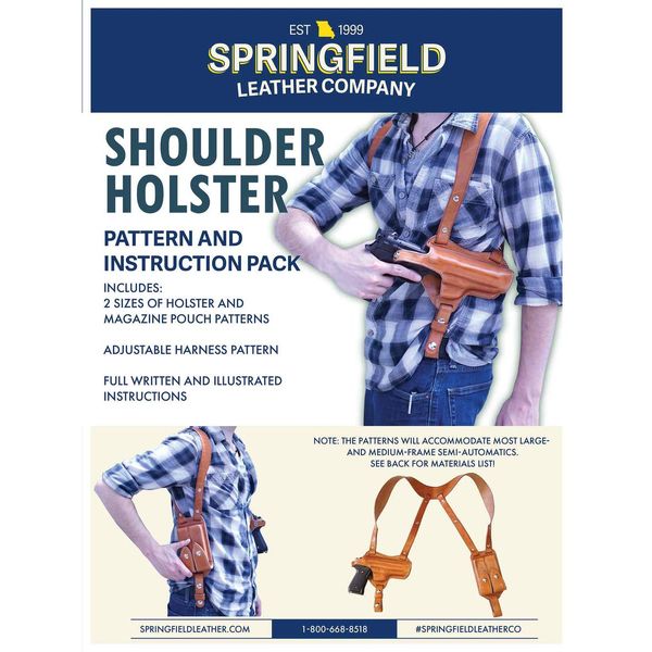 SLC Two Shoulder Holster, Sewing Pattern with Instructions, 2 Holster Sizes