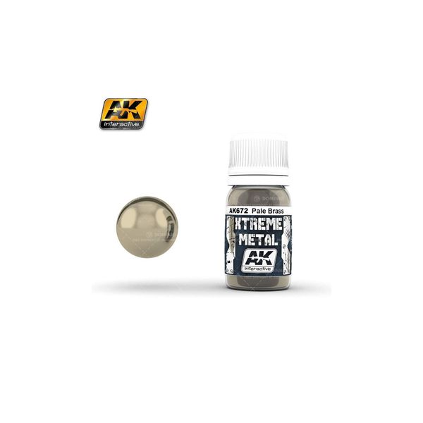 AK Interactive - 30ml Extreme Metal Paints - Pale Brass - AK00672