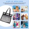 Black Mesh Shower Bag, Portable Shower Tote Quick Dry Shower Caddy with Zipper and 2 Pockets Mesh Beach Bag Lightweight Organizer Mesh Shower Caddy,Toiletry for Travel Gym Beach Swimming Toiletry Bag